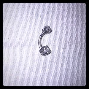 💯% White gold Belly button jewelry